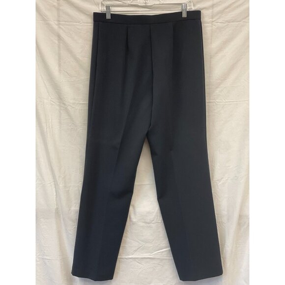 Sag Harbor Womens Navy Blue Stretch Straight Leg Trouser Pants Sz 12 Flat Front‎ - Picture 1 of 7